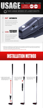 Golf Push Rod Laser Aiming Instrument