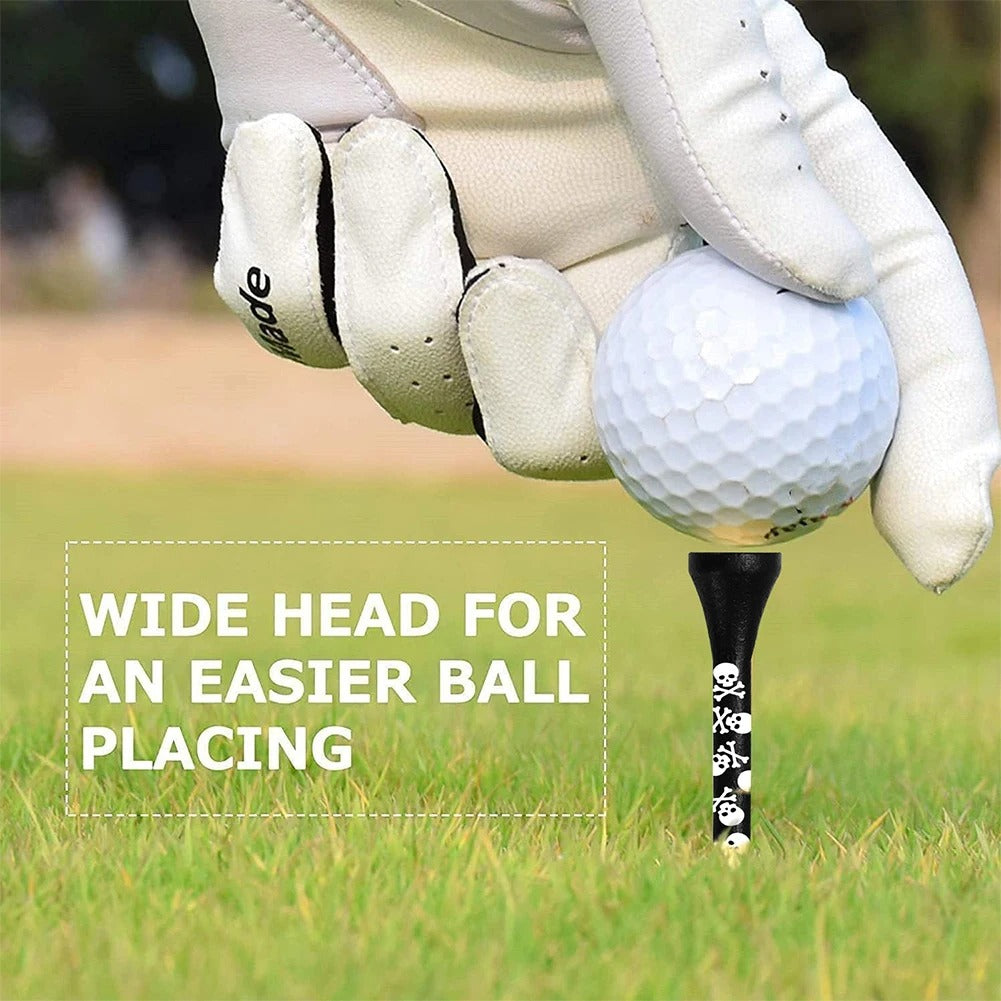 Golf Spike – Black Skull Print Dowel Pin Set