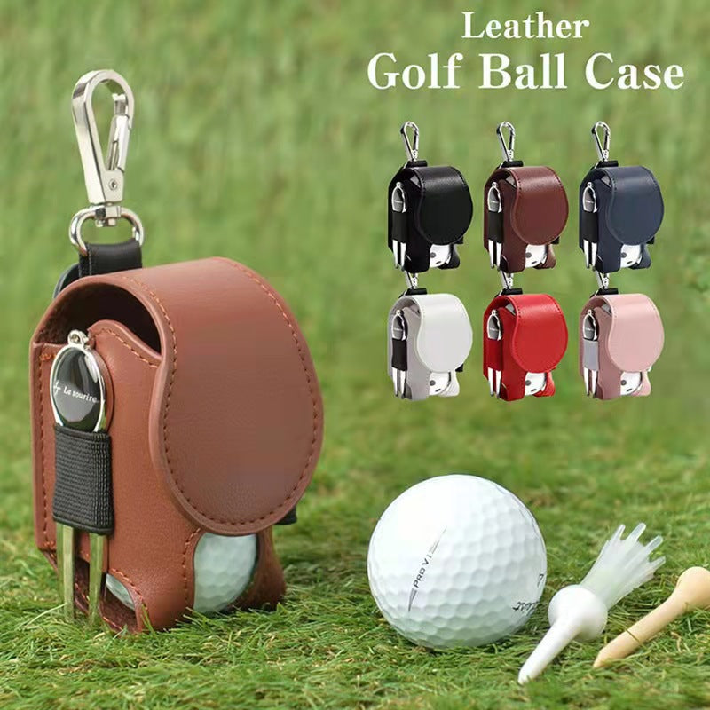 Leather Golf Small Ball Bag